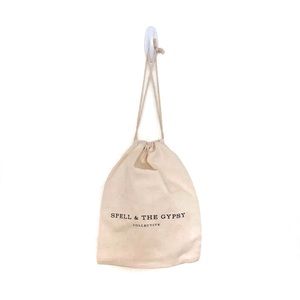 Spell & The Gypsy Collective Organic Cream Colored Reusable Drawstring Cloth Bag